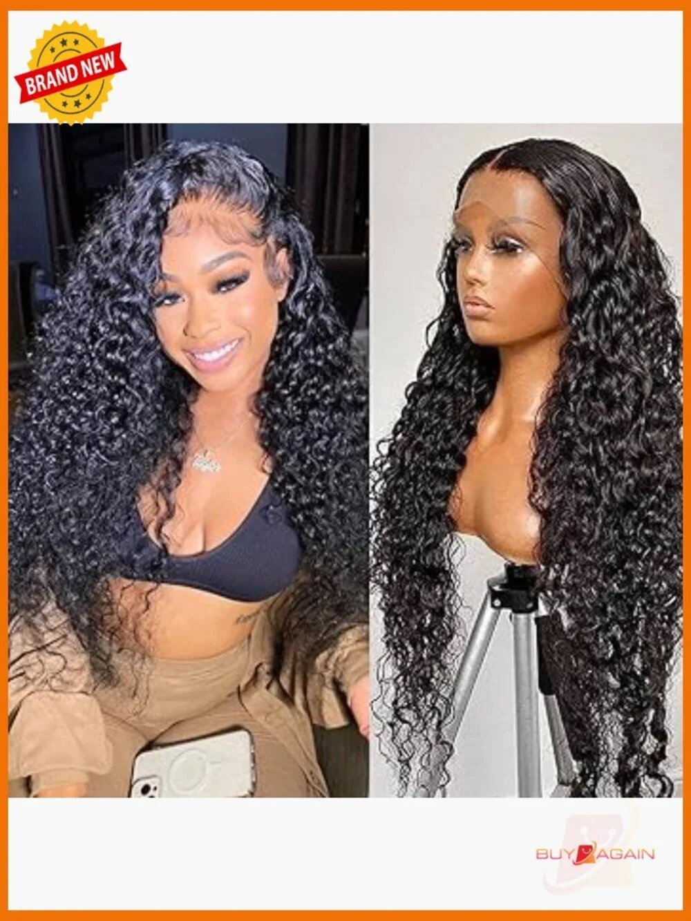 180% Density Water Wave Lace Front Wig Human Hair